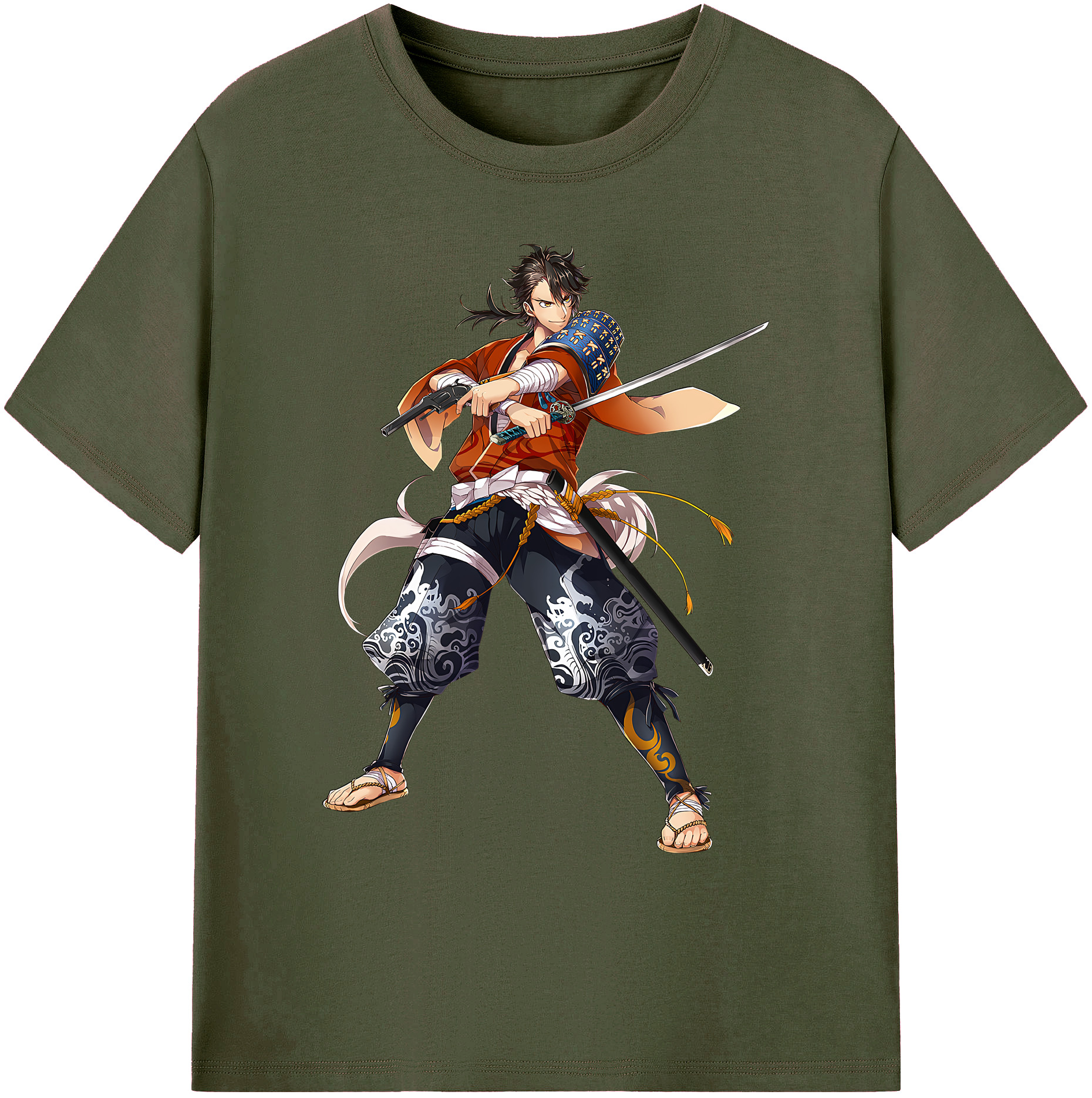 （画像用） 刀剣乱舞 Touken Ranbu 綿100％ メンズ半袖Tシャツ｜肌触りやわらか＆通気性